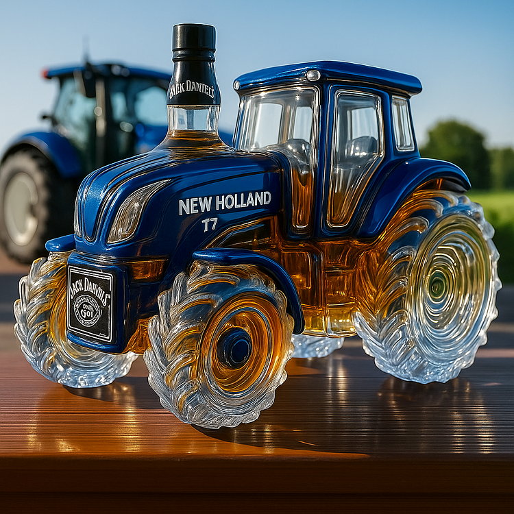 Carafe à whisky – Édition Tracteur bleu