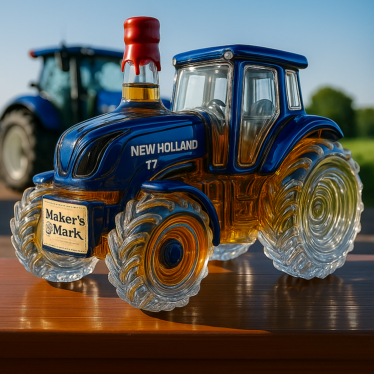 Carafe à whisky – Édition Tracteur bleu