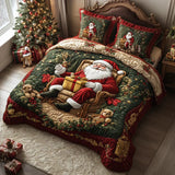 Parure de lit matelassée 3 pièces - Magie du Père Noël