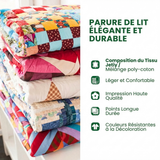 Parure de lit matelassée 3 pièces - Harmonie Dorée